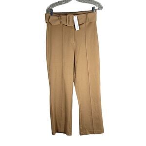 NWT Drew Size 8 Belted Tan Front Seam High‎ Rise Crop Ankle Pants